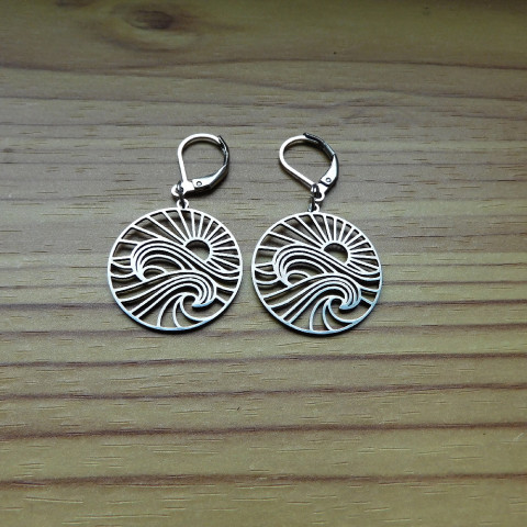 Naušnice nerez - slunce a vlny nerez naušnice slunce a vlny 