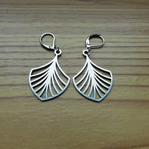 Naušnice - nerezové lístky nerez lístky naušnice 