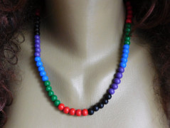 Náhrdelník - Tři kuličky larimaru