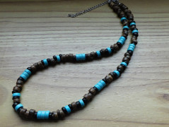 Náhrdelník - Tři kuličky larimaru