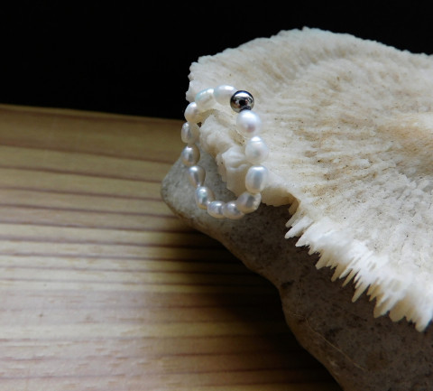 Prstýnek perličkový nerez perličky perla prstýnky 