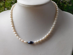 Náhrdelník - Tři kuličky larimaru