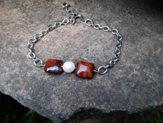 Náhrdelník - Tři kuličky larimaru