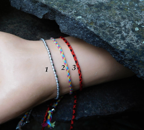 Náramky šňurkové pletené náramek pletené motané 