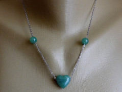 Náhrdelník - Tři kuličky larimaru