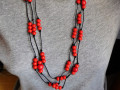 Náhrdelník - červené třešničky