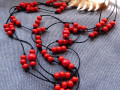 Náhrdelník - červené třešničky
