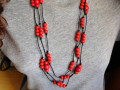Náhrdelník - červené třešničky