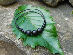 Náhrdelník - Tři kuličky larimaru