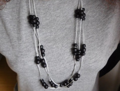 Náhrdelník - Tři kuličky larimaru