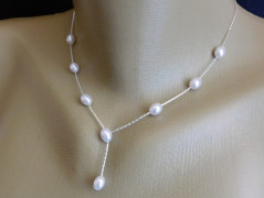 Náhrdelník - Tři kuličky larimaru