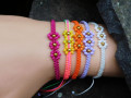 Náramky  kytičkové- 5 barev