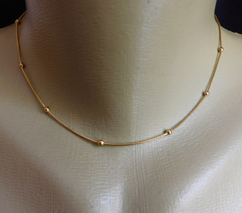 Náhrdelník -zlatá nerez ocel náhrdelník nerezový nerez pozlacená 