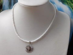 Náhrdelník - Tři kuličky larimaru