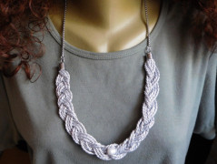 Náhrdelník - Tři kuličky larimaru