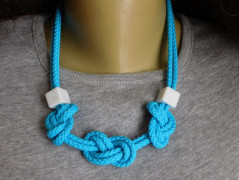 Náhrdelník - Tři kuličky larimaru