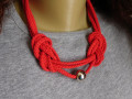 Náhrdelník červený lankový