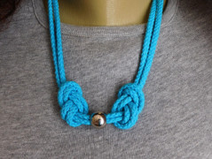 Náhrdelník - Tři kuličky larimaru