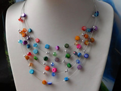 Náhrdelník - Tři kuličky larimaru