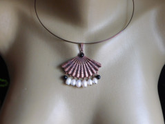 Náhrdelník - Tři kuličky larimaru