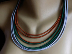 Náhrdelník - Tři kuličky larimaru