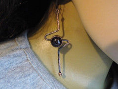 Náhrdelník - Tři kuličky larimaru