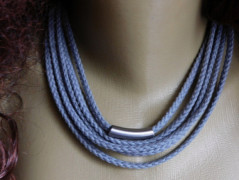 Náhrdelník - Tři kuličky larimaru