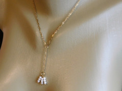 Náhrdelník - Tři kuličky larimaru