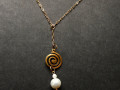Náhrdelník ,nerez pozlacená, perly