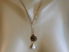 Náhrdelník - Tři kuličky larimaru