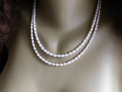 Náhrdelník - Tři kuličky larimaru