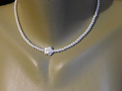 Náhrdelník - Tři kuličky larimaru