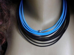 Náhrdelník - Tři kuličky larimaru