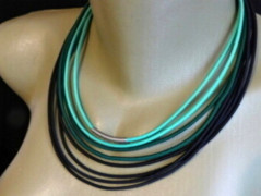 Náhrdelník - Tři kuličky larimaru