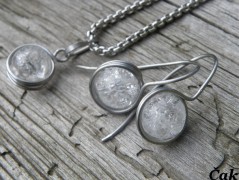 Náhrdelník - Tři kuličky larimaru