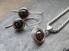 Náhrdelník - Tři kuličky larimaru