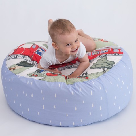 Válecí-sedací pytel VLÁČEK vláček vak pro děti do pokojíčku válecí sedací pytel na sezení 