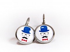 náušnice Linecké cukroví -chir.ocel