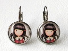 náušnice Linecké cukroví -chir.ocel