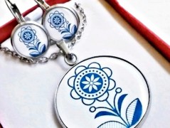 náušnice Linecké cukroví -chir.ocel