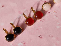 náušnice Linecké cukroví -chir.ocel