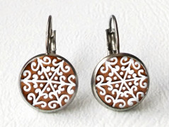 náušnice Linecké cukroví -chir.ocel