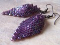Náušnice v barvě ametystů