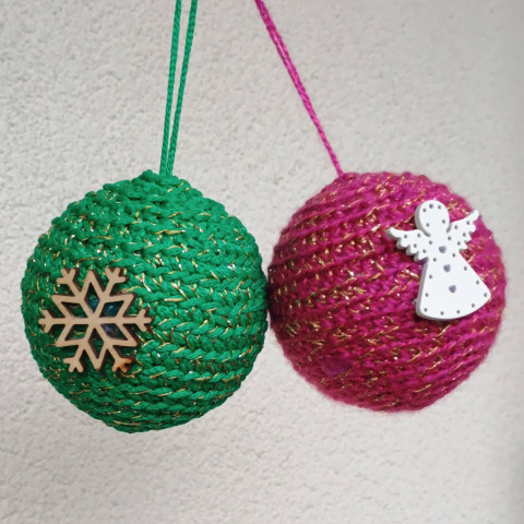 Vánoční baňky sada 2ks dvě barvy vánoční koulička baňka 