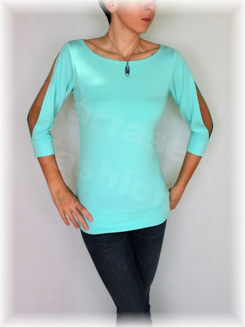 Triko vz.552 (více barev) červená zelená modrá halenka fialová růžová bílá černá hnědá triko tyrkysová petrolejová mint ostružinová 