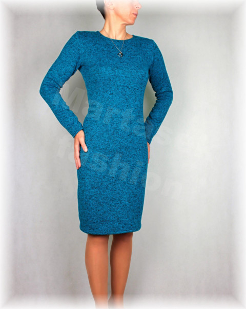 Šaty-hřejivé 3 (více barev) červená fialová šaty zimní podzimní hřejivé vínová volnočasové svetrovina 