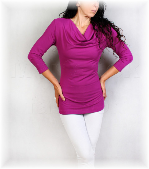 Triko vz.969 více barev modrá halenka fialová růžová bílá černá triko tyrkysová řasení 