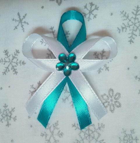 Svatba - tyrkysový svatební vývazek mašle svatba kytička kytka mašlička svatební mašličky vonička vývazky vývazek voničky 