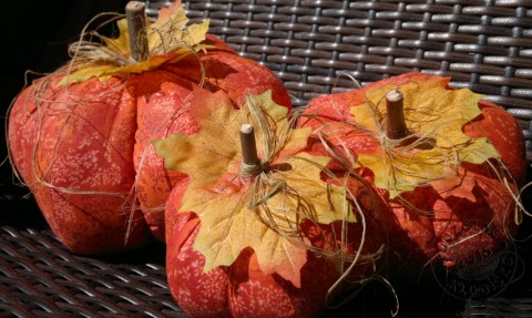 Šitá dýně TERAKOTA MRAMOR malá dekorace podzim dýně halloween podzimní dekorace halloweenská dekorace dýnička šitá dýně 