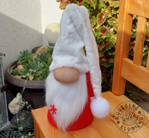 Skřítek Pepík skřítek vánoční dekorace vánoční dárek vánoční skřítek šitý sněhulák 